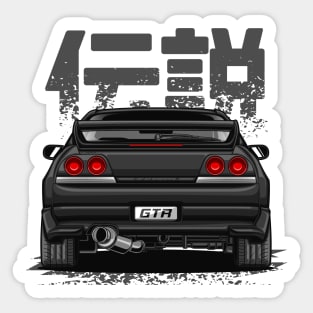 Monster Skyline GTR R33 (Black Obsidian) Sticker